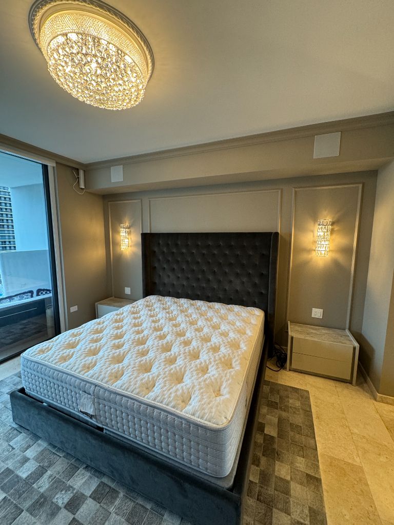 Luxury bedroom with panel moldings